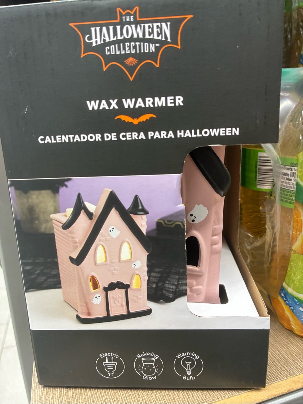 Pink & black Haunted House Wax Warmer